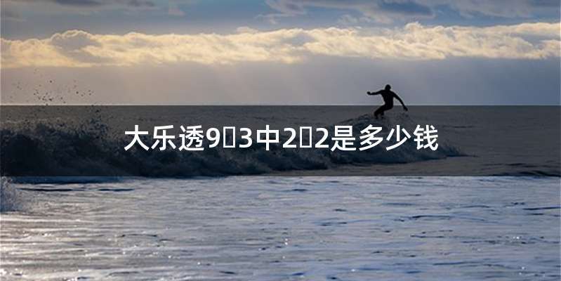 大乐透9➕3中2➕2是多少钱