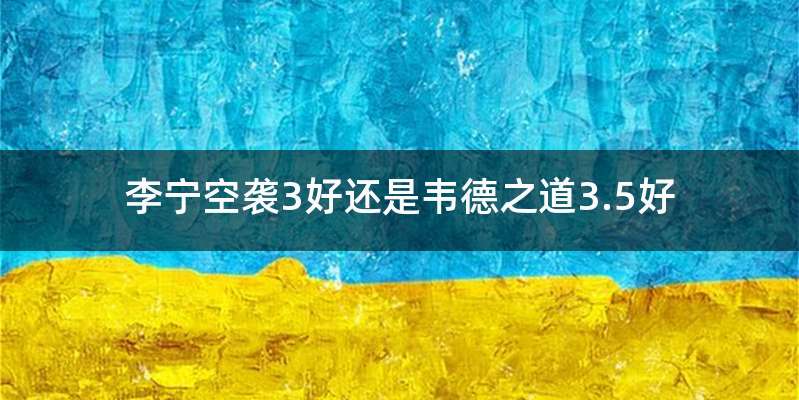 李宁空袭3好还是韦德之道3.5好