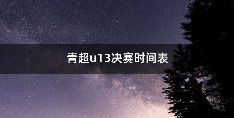 青超u13决赛时间表