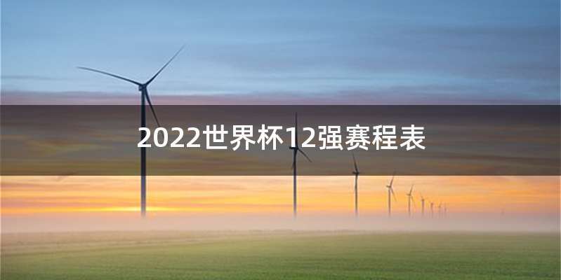 2022世界杯12强赛程表