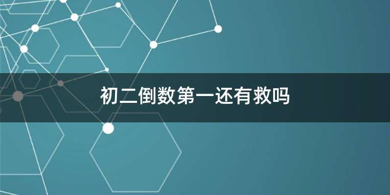 初二倒数第一还有救吗