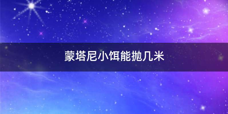 蒙塔尼小饵能抛几米