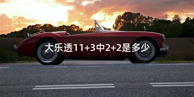 大乐透11+3中2+2是多少