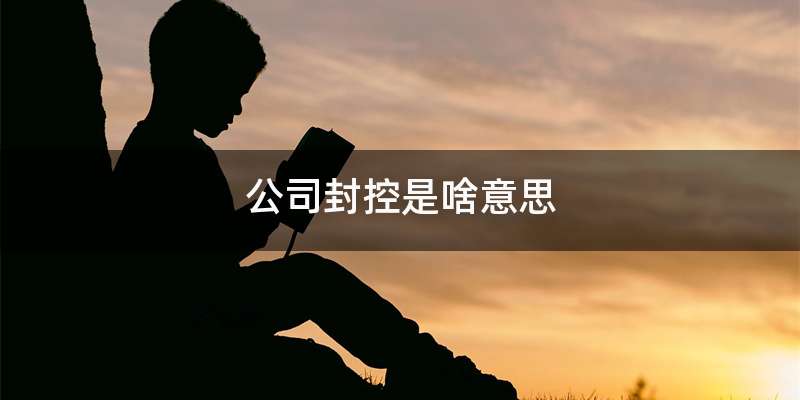 公司封控是啥意思