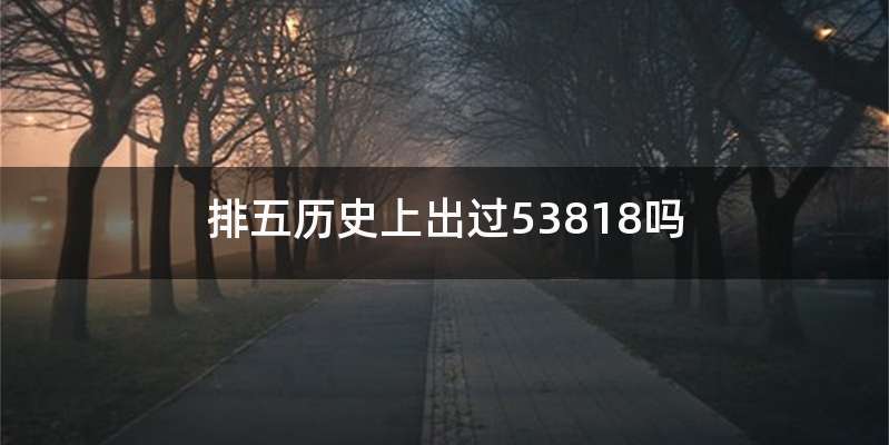 排五历史上出过53818吗