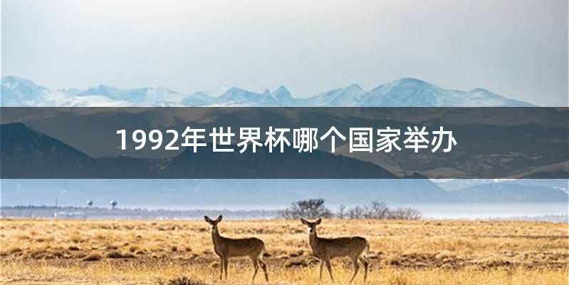 1992年世界杯哪个国家举办