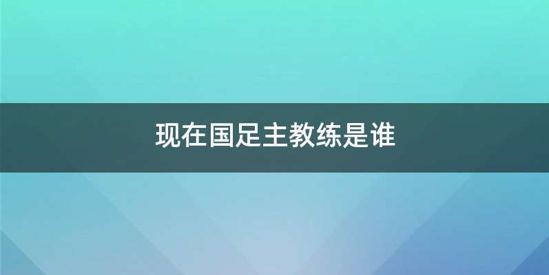 现在国足主教练是谁