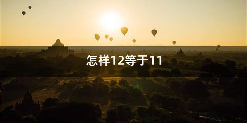 怎样12等于11