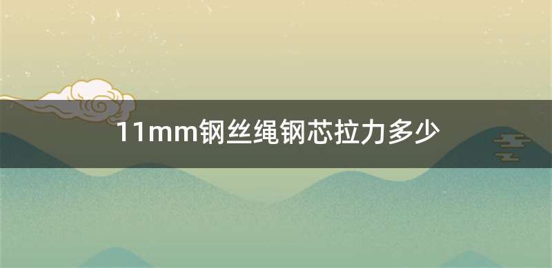11mm钢丝绳钢芯拉力多少
