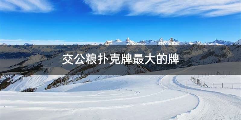 交公粮扑克牌最大的牌