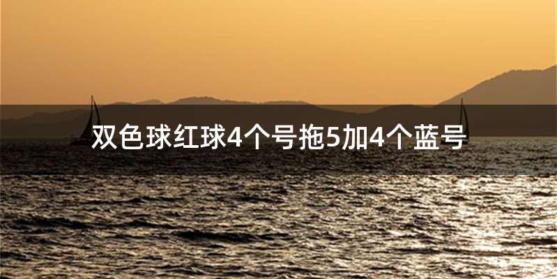 双色球红球4个号拖5加4个蓝号