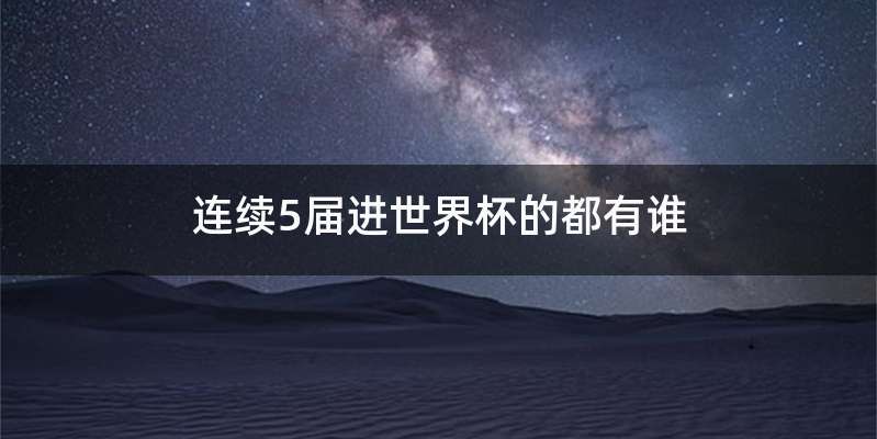 连续5届进世界杯的都有谁