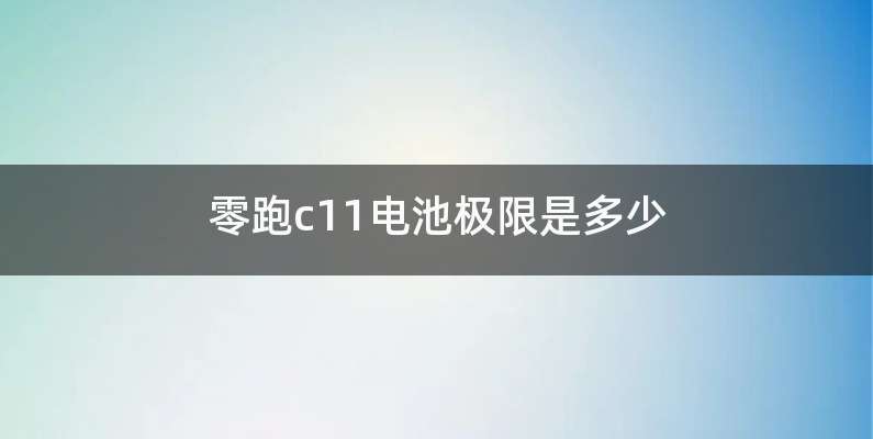 零跑c11电池极限是多少