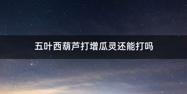 五叶西葫芦打增瓜灵还能打吗
