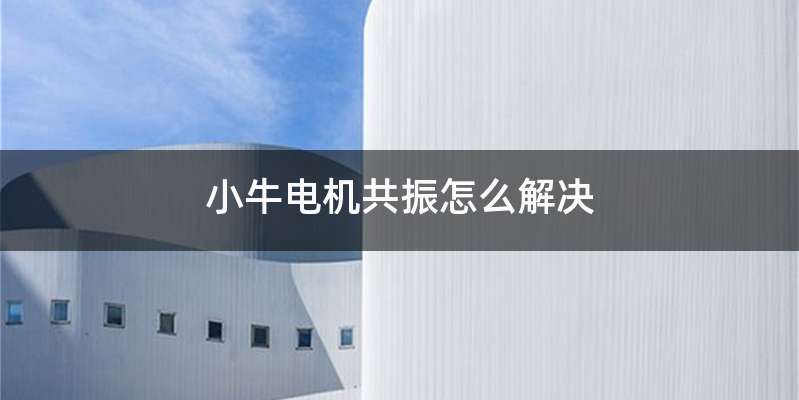 小牛电机共振怎么解决