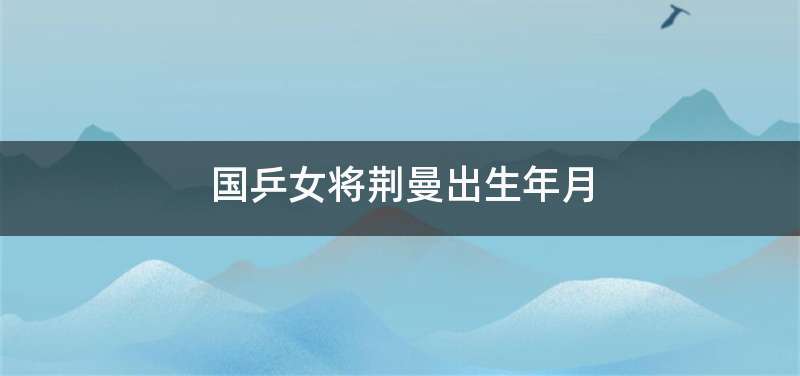 国乒女将荆曼出生年月