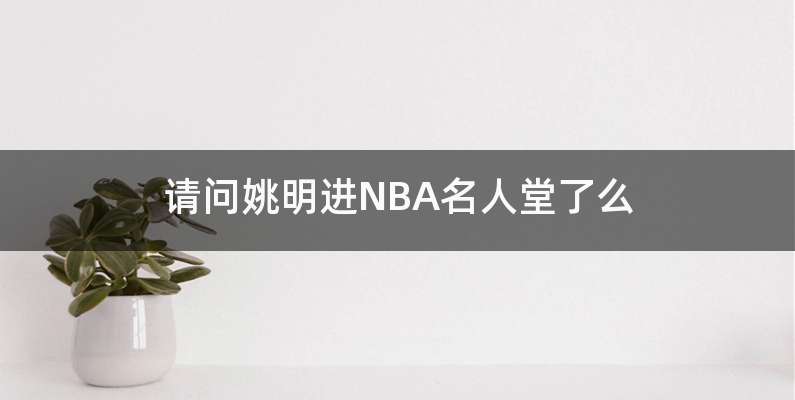 请问姚明进NBA名人堂了么
