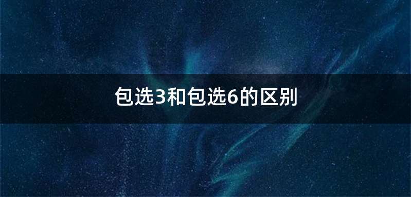 包選3和包選6的區別